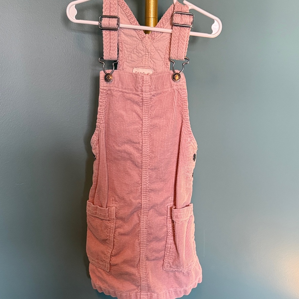 Cat & Jack Girls' Pink Corduroy Overall Dress